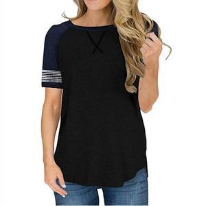 Camisetas de rayas blancas de media manga para mujer de calidad premium, ropa de calle informal de verano, Jersey transpirable ligero con ajuste holgado - Product Image 5