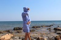 Serviette de plage turque Peshtemal en coton à capuche, séchage rapide, manches longues, colorée, douce, pour femmes et hommes, usage quotidien