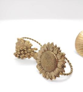 Anneau de serviette en laiton Antique, accessoires de décoration de table et dernière conception ronde, anneau de serviette en laiton martelé à vendre - Product Image 4