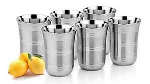 Gobelets à eau réutilisables de style classique en acier inoxydable de haute qualité (ensemble de 6 pièces) Capacité de 500 ml Marque ABK IMPEX Cocktail - Product Image 3