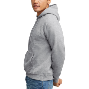 Sweat à capuche thermique lourd pour homme, à manches longues, style streetwear hiver, fermeture éclair, couleur unie, 100 % coton, directement de l'usine - Product Image 4