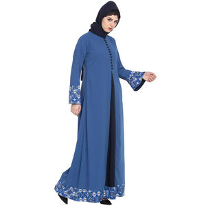 Maxi vestido modesto con estilo del fabricante personalizado Dubai árabe Abaya Kaftan para mujeres Cool nuevo último diseño - Product Image 3
