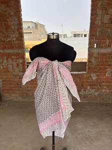 Plage Bloc Imprimé Plage Wrap Sarong Écharpe Robe Coton Natation Porter Personnalisable Sarong En Gros Ensemble Cadeau Pour Elle - Product Image 3