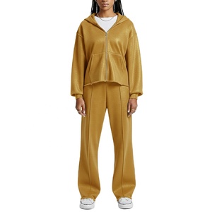 Ensemble deux pièces pour femmes tendance, logo personnalisé, sweat-shirt uni, molleton lourd, capuche d'hiver avec design personnalisé - Product Image 6