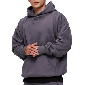 Sudadera con capucha de algodón orgánico de alta calidad Unisex sudaderas con capucha personalizadas serigrafía peso pesado Boxy cómodo hombres Sudadera con capucha - Product Image 5