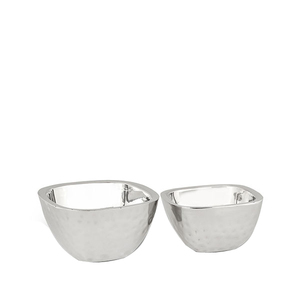 Tazón Decorativo de Metal con Acabado Niquelado y Diseño Martillado para Frutas, Accesorios Decorativos para Mesa, Servidor de Alimentos - Product Image 6