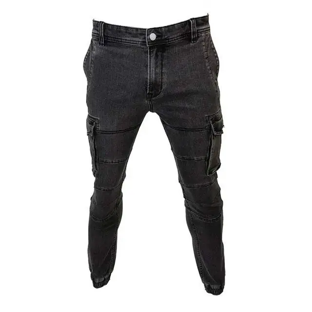 Мужские эластичные джинсовые штаны из полиэстера