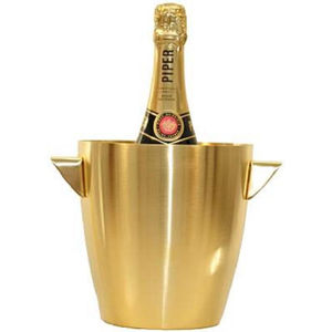 Cubetera de Metal de Latón Más Vendida, Acabado Dorado Antiguo, Cubetera para Vino y Champán con Asas para Bares y Discotecas - Product Image 5