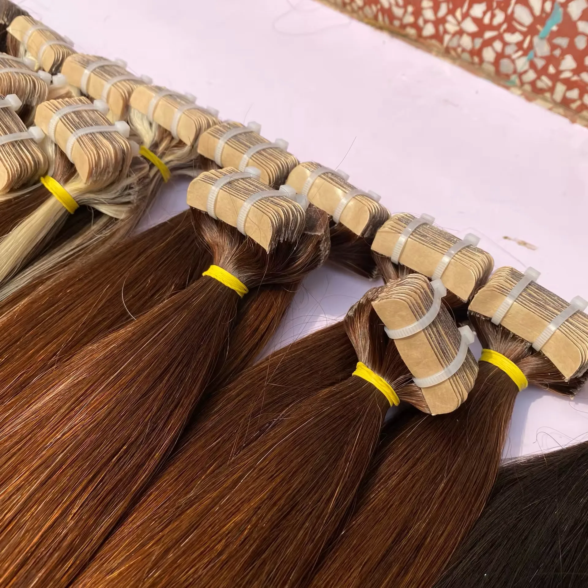 Bán buôn vô hình liền mạch lớp biểu bì phù hợp tiêm băng trong Việt Nam tóc con người tiêm phần mở rộng tóc băng