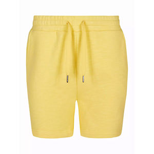 Short de yoga jaune moutarde personnalisable pour femme en coton solide vêtements de course d'été avec taille moyenne vente entière - Product Image 4