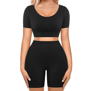 Ensemble short et crop top en coton, best-seller, pour usage extérieur, matière durable, tendance - Product Image 1