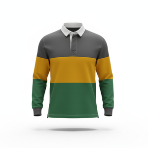 Maillot de rugby classique pour homme, manches longues, tricot uni, 100% coton, respirant pour chemise - Product Image 4