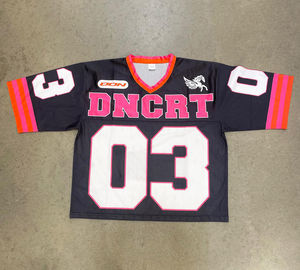 Chemises tricotées pour hommes transfert tissé sur des t-shirts de taille surdimensionnés maillots de football t-shirt 220 GSM t-shirts pour homme - Product Image 3