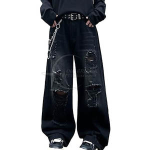 Vente en gros de pantalon en jean large pour homme, pantalon en jean large respirant à séchage rapide pour homme, pantalon taille adulte - Product Image 1