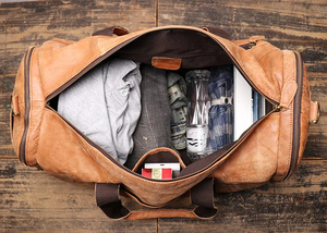 2025 Custom Low MOQ Recycle Vegan <b>Leather</b> <b>Men</b> Duffel <b>Bag</b> for Women <b>Overnight</b> Travel - Product Image 6