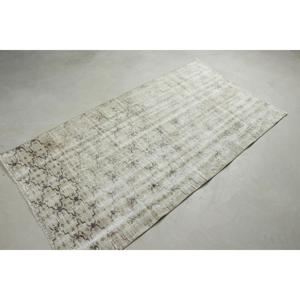 พรมขนาด 3.2x6 ฟุต, พรมวินเทจตุรกี, พรมลายดอกไม้สีเทาขาว - Product Image 4