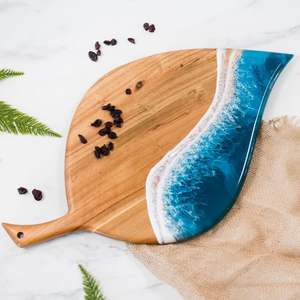 Cuisine en bois et résine en forme de poisson écologique élevé Hôtel planche à découper blocs de charcuterie personnalisation de STAR CRAFTS INDIA - Product Image 4