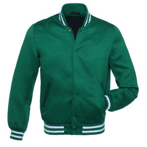 Veste bomber universitaire en satin léger personnalisée pour hommes, broderie d'école, patch personnalisé, vestes bomber universitaires personnalisées - Product Image 5