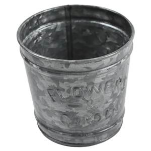 Jardinière artisanale en métal galvanisé avec poignée ferme jardin extérieur décoratif Pots de fleurs ronds et jardinière - Product Image 4