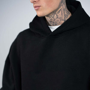 Haute qualité Slim Fit luxe Boxy 350 400gsm sweat à capuche Logo personnalisé sweat à capuche court 100% coton polaire vierge sweat à capuche lourd - Product Image 5