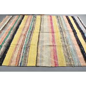 พรมตุรกีโบราณแบบทันสมัยขนาด7.3X10.4ฟุตลายเย็บปะสีเบจสำหรับห้องนั่งเล่นห้องนอนยางหนา10มม. สำหรับวัยรุ่น - Product Image 3