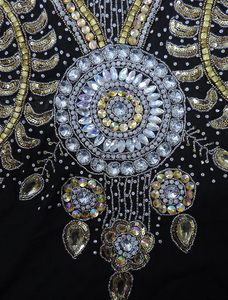 เดรสยาวอาบายาสไตล์อาหรับชุดปาร์ตี้งานแต่งงานเสื้อคลุมชายหาดมีสไตล์ jellabiya ปักลูกปัดด้วยมือตรง - Product Image 3