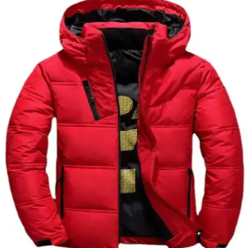 Tam Zip Up polar ceket kış düz kapitone kapşonlu kabarcık dış giyim