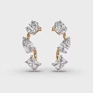 ต่างหูแฟนซีชุบทอง18K สุดอินเทรนด์สำหรับผู้หญิงและเด็กผู้หญิงเหมาะสำหรับงานปาร์ตี้เครื่องประดับขายส่งจากผู้ผลิตในอินเดีย - Product Image 4