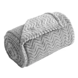 Flanell Fleece Decke Gemütlicher Komfort Bestickte Wolle wirft luxuriöse Flanell Fleece Decken zum Verkauf