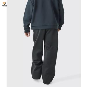 Pantalon évasé surdimensionné personnalisé pour hommes haut foncé 3D Logo polaire coton Baggy pantalon de survêtement droit jambe large empilé pantalon de survêtement - Product Image 6