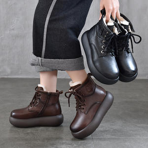 รองเท้าบูทส้นสูงปลายแหลมสำหรับผู้หญิง รองเท้าบูทสำหรับงานกลางคืน ส้นบล็อก รองเท้าบูทสไตล์คาวบอยสำหรับผู้หญิง - Product Image 3