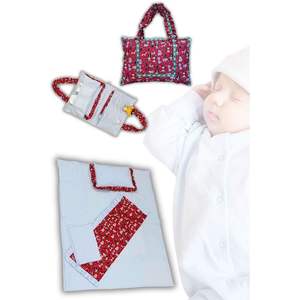 Juego de Ropa de Cama Portátil de Estilo Clásico 100% Algodón, 6 Piezas, Solución para Dormir para Bebés con Bolsa de Viaje Tejida - Product Image 6