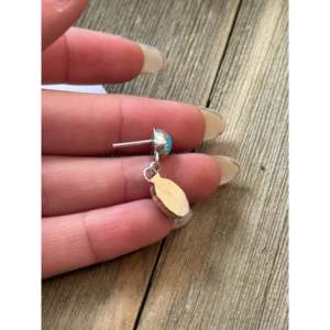 Navajo Handcrafted Multi Stone Sterling <b>Silver</b> Drop <b>Dangle</b> <b>Earrings</b> - Product Image 5