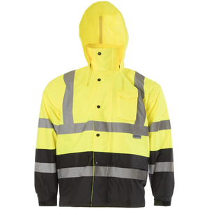 Alta visibilidad seguridad reflectante ANSI Clase 3 LED Flash invierno ropa de trabajo chaqueta construcción manga larga impermeable Sudadera con capucha - Product Image 1