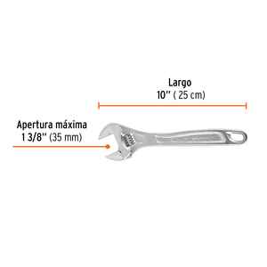 6 Clé à molette (perruche) 10 'chrome professionnel, Expert - Product Image 4