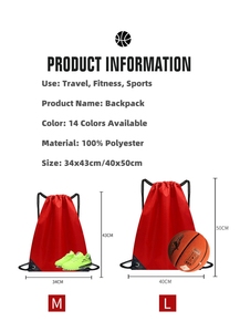 Sac à cordon en polyester SPORTEX, cadeau promotionnel, sacs à cordon, sac à dos de sport, sacs de shopping, logo personnalisé - Product Image 5