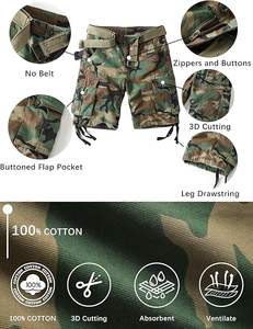 กางเกงขาสั้นคาร์โก้2025สำหรับผู้ชายมีหลายกระเป๋าสัมผัสนุ่มเหมาะสำหรับเจ้าของร้านเสื้อผ้าโลโก้ตามสั่ง - Product Image 3