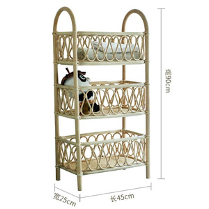 Allegra Storage Shelves 3 Layers, Rattan Storage Shelves, Wicker Shelves 3 Layers For Wholesale, Handmade In Vietnam, Nhat Minh - Product Image 1