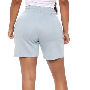Pantalones Cortos de Verano para Mujer, de Algodón/Poliéster, Transpirables, con Cintura Elástica, Dobladillo Inferior Cómodo, Color Sólido, Personaliza con Tu Logotipo - Product Image 5