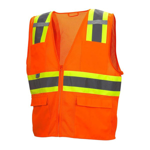Chaleco de seguridad de construcción transpirable ligero con cremallera y múltiples bolsillos Chaleco de seguridad industrial Proveedor de fábrica - Product Image 6