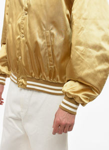 Chaqueta universitaria con botones personalizados para hombre de calidad superior, nueva y última moda, superchaqueta de satén de seda, Chaqueta larga fina de satén para hombre - Product Image 4