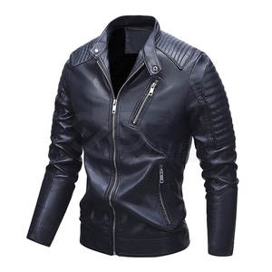 2023 meilleure vente haute rue Style hommes peau de vache veste en cuir manches longues respirant coupe-vent imperméable de haute qualité - Product Image 3