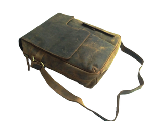 Bolso bandolera de cuero de búfalo genuino estilo solapa de diseñador con estilo Unisex, bolso de oficina de viaje cruzado Vintage personalizado hecho a mano - Product Image 4