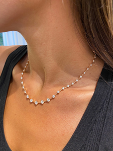 สร้อยคอทองคำแข็ง14K สำหรับผู้หญิงได้รับการรับรองจาก VVS ห้องปฏิบัติการ - Product Image 4