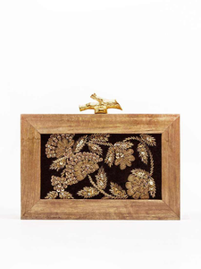 Bolso de Mano Bordado, Bolso de Mano de Madera, Bolso de Mano Bordado a Mano Estilo Antiguo para Novia a Precio Económico - Product Image 4