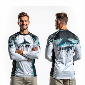 Camisa de Pesca Transpirable de Alto Rendimiento Personalizada para Hombre con Mangas Largas, Tejido DryFit y Protección Solar UPF 50 para Uso en Exteriores - Product Image 4