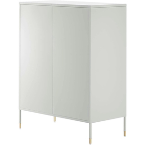 Meuble de rangement d'appoint en métal, finition enduite de poudre gris clair, design élégant et durable, idéal pour n'importe quelle pièce - Product Image 4