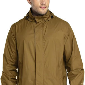 Chaqueta cortavientos reflectante de poliéster personalizada para hombre, cortavientos impermeable Retro Vintage, Chaquetas deportivas para exteriores de talla grande para hombre - Product Image 1