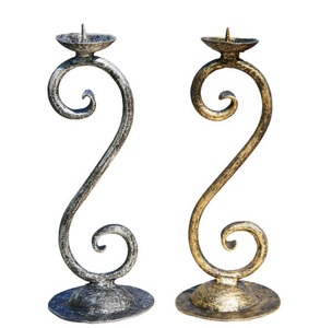 Bougeoir à tête unique en métal pour salle à manger anniversaire maison Ginkgo ShapeTealight bougie - Product Image 2