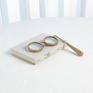 Lupa Decorativa Global Views, Acabado en Latón Antiguo, Decoración para el Hogar, Oficina o Estudio - Product Image 5